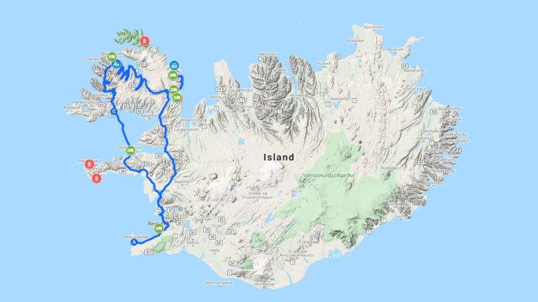 Karte Island Route